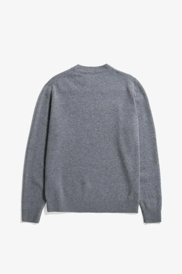 Men Jonas Donegal Diamond Sweater Grey Melange Norse Projects Knitwear