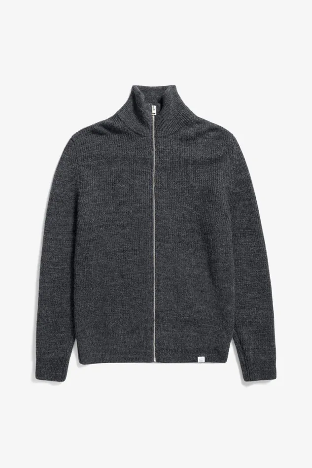 Men Jonas Donegal Diamond Sweater Grey Melange Norse Projects Knitwear