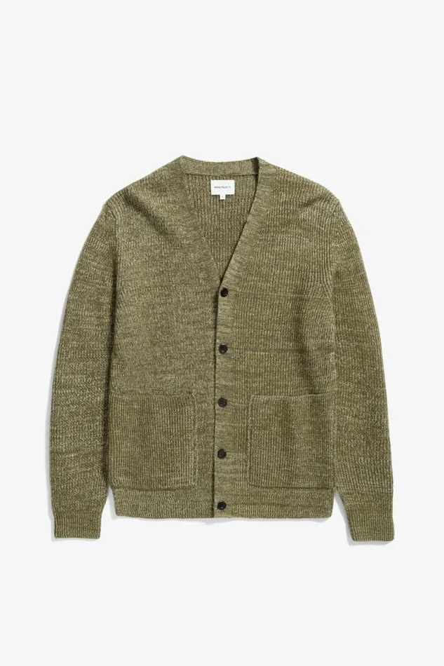 Men Jonas Donegal Diamond Sweater Grey Melange Norse Projects Knitwear