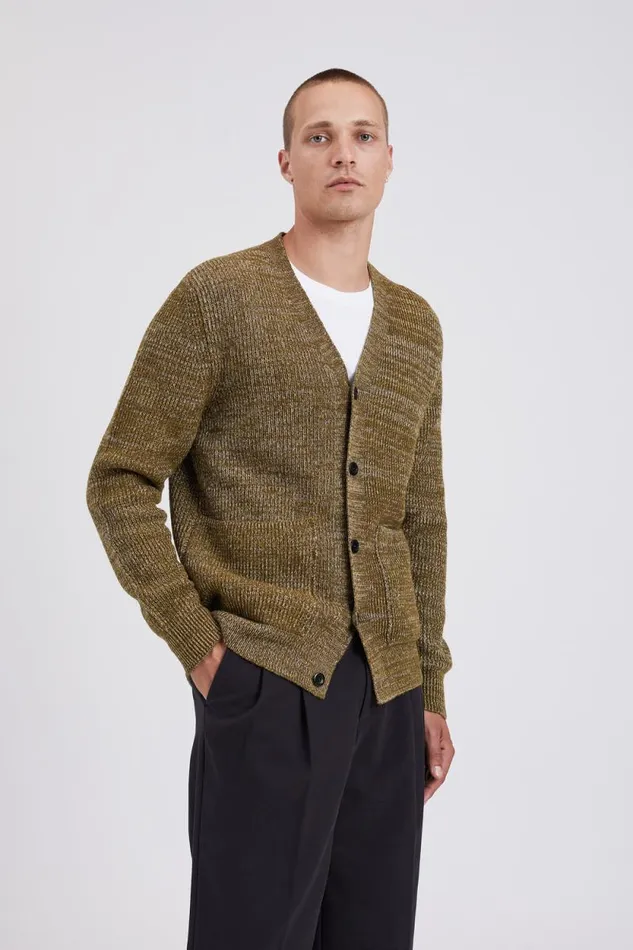 Men Jonas Donegal Diamond Sweater Grey Melange Norse Projects Knitwear