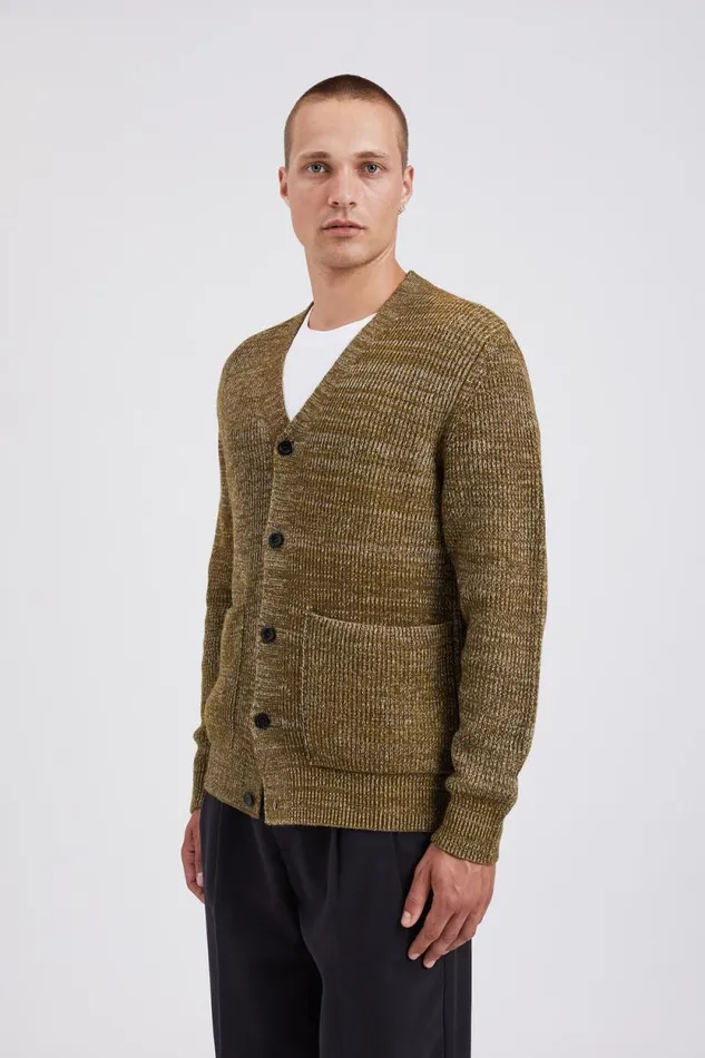 Men Jonas Donegal Diamond Sweater Grey Melange Norse Projects Knitwear