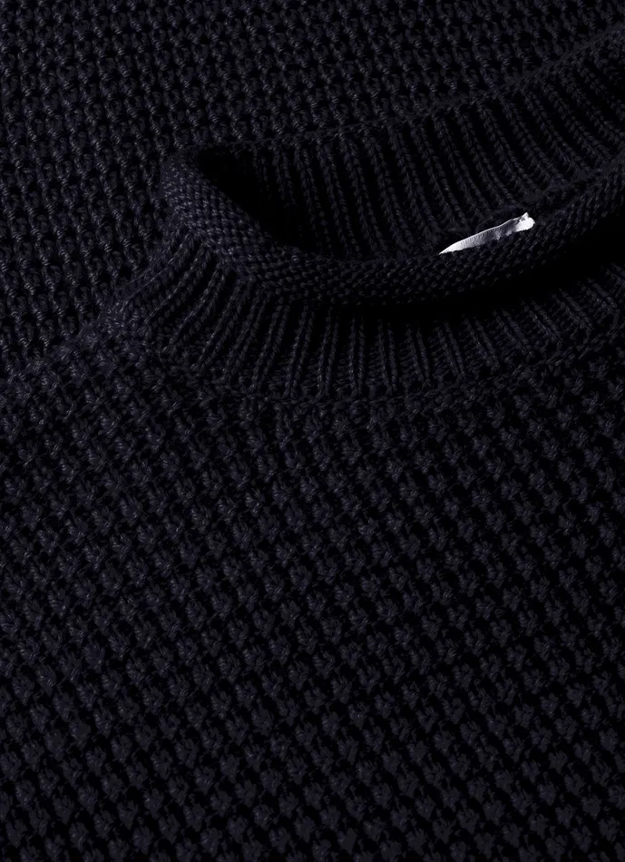 Men Knitwear ussunspel Merino Fisherman Jumper Navy Men Knitwear ussunspel Merino Fisherman Jumper Navy