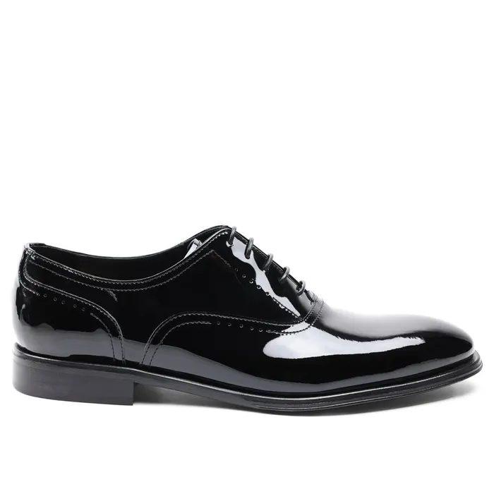 Men Laceups and Oxfords Bruno Magli Arno Sera PlainToe Balmoral Oxford 8211 Black Patent