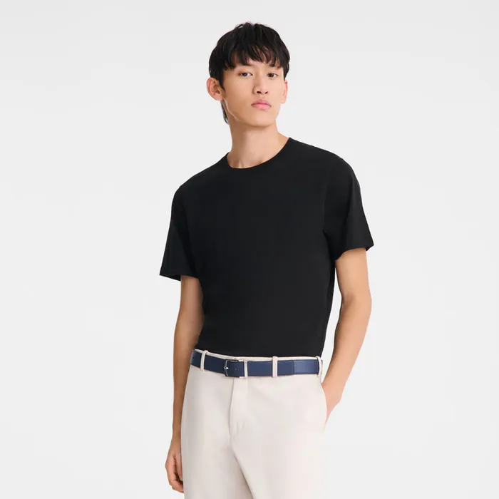 Men Le Foulonn Men8217s belt NavyBlack Belts Longchamp