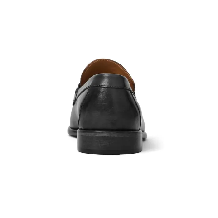 Men Loafers and Slipons Bruno Magli Silvestro Embosssed Bit Loafer Black Leather