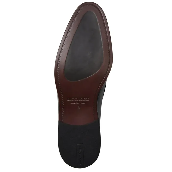 Men Loafers and Slipons Bruno Magli Silvestro Embosssed Bit Loafer Black Leather