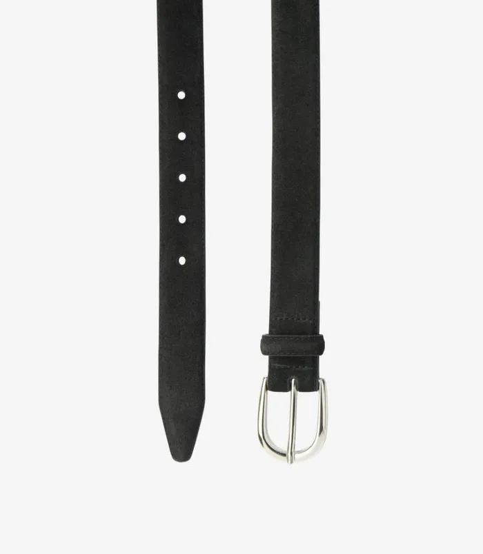 Men Loake Casual Belts Harry Belt Black Suede