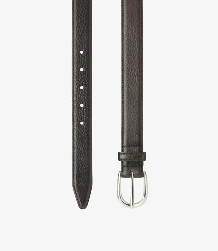 Men Loake Casual Belts Harry Belt Dark Brown Grain