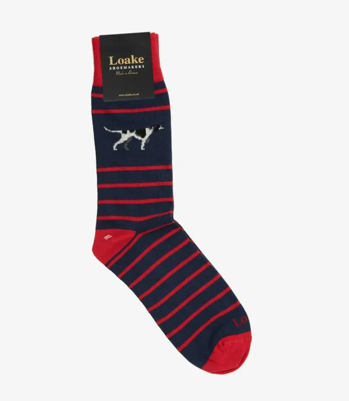 Men Loake Socks Pointer Socks Navy