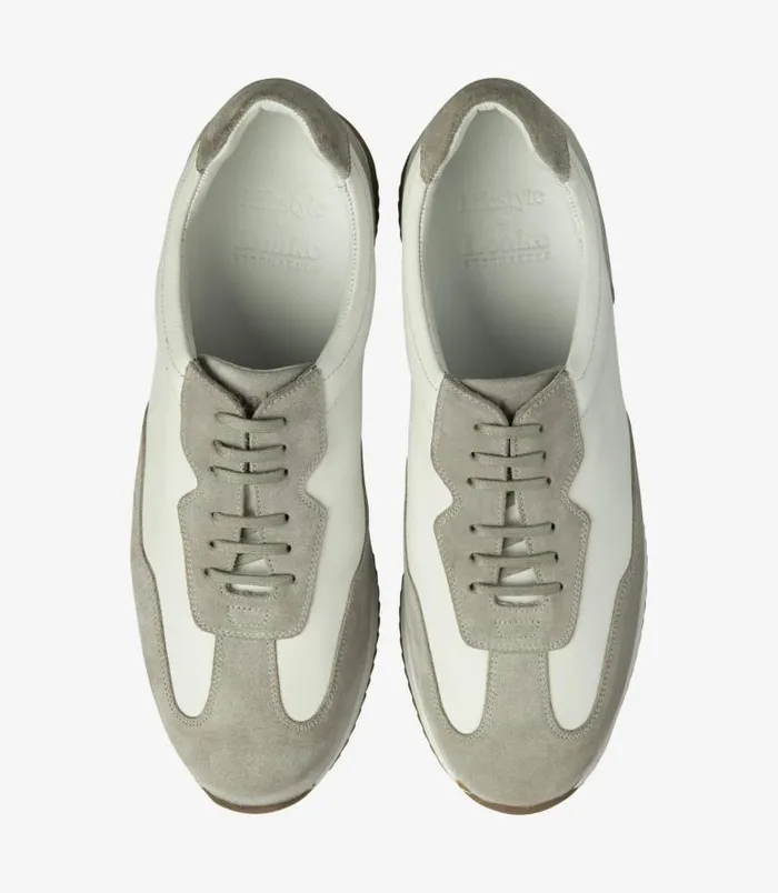 Men Loake Trainers and Sneakers Linford White and Grey Suede Men Loake Trainers and Sneakers Linford White and Grey Suede