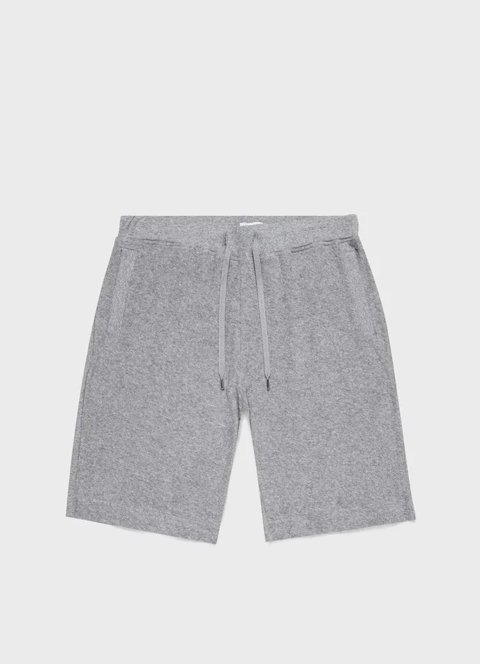 Men Loungewear and Sleepwear ussunspel Towelling Shorts Grey Melange