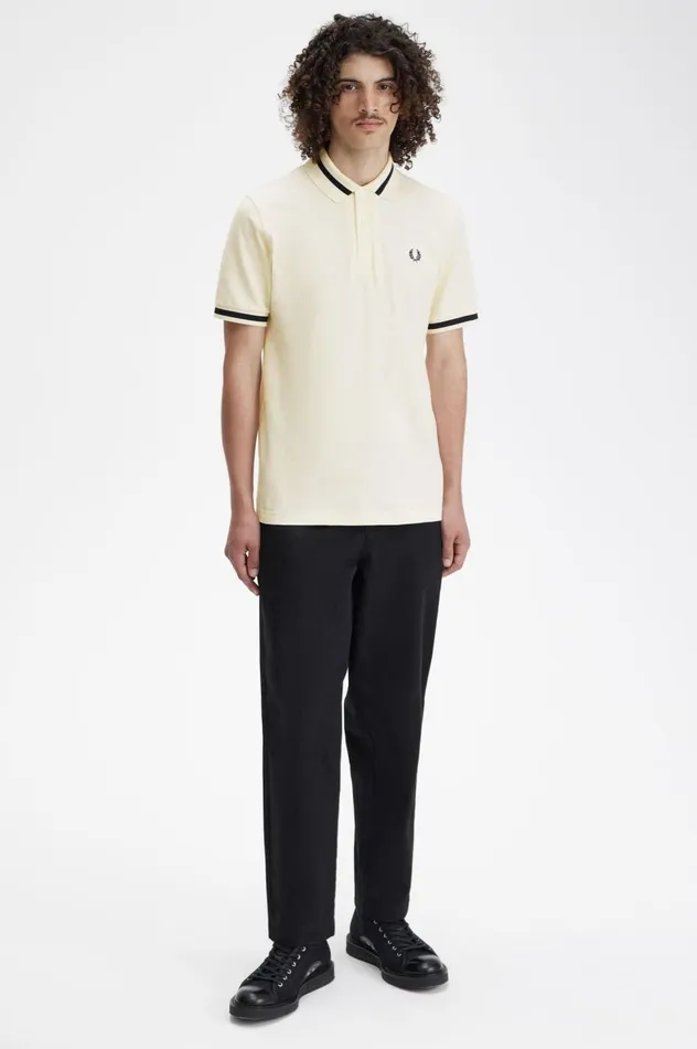 Men Made In EnglandM2 Ecrublack Fred Perry Polo Shirts