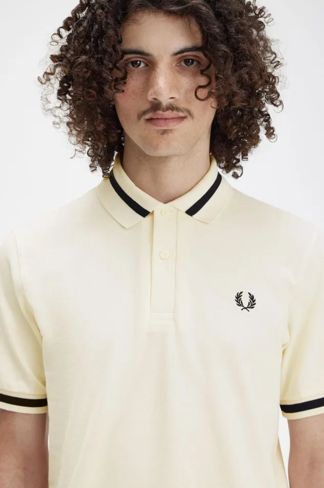 Men Made In EnglandM2 Ecrublack Fred Perry Polo Shirts