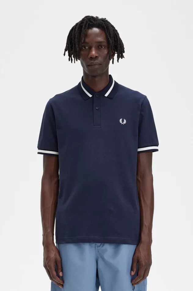 Men Made In EnglandM2 Navysnow White Fred Perry Polo Shirts