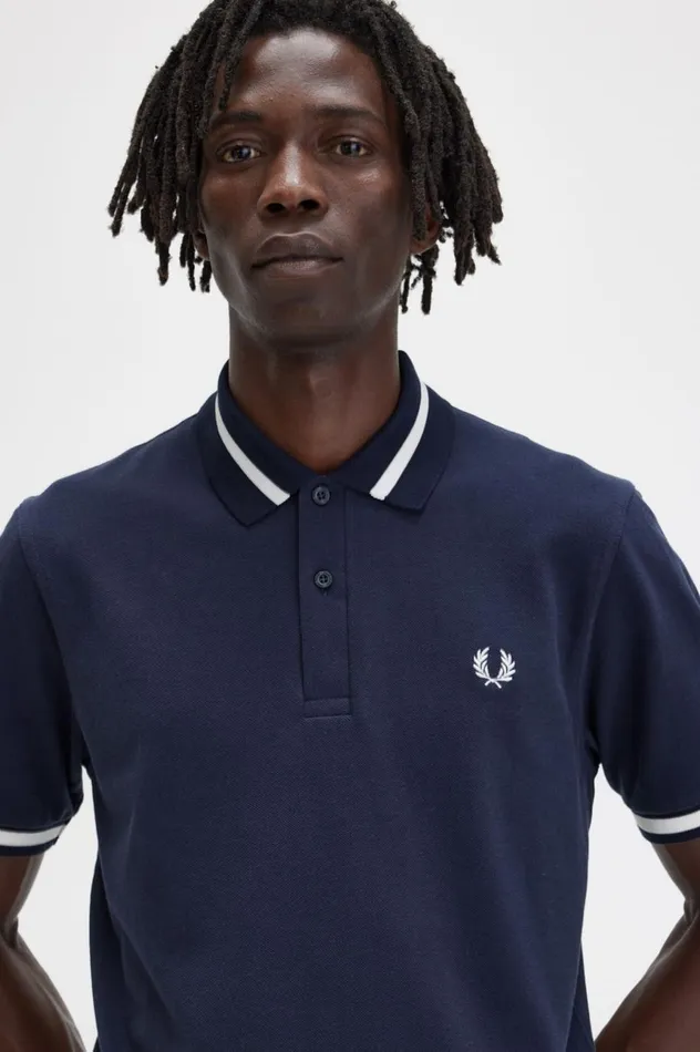 Men Made In EnglandM2 Navysnow White Fred Perry Polo Shirts