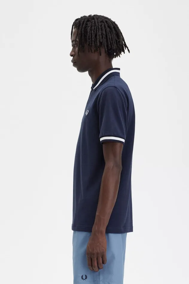 Men Made In EnglandM2 Navysnow White Fred Perry Polo Shirts