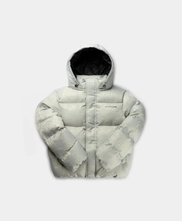 Men Metal Grey Ruzna Puffer Jacket Daily Paper Jackets
