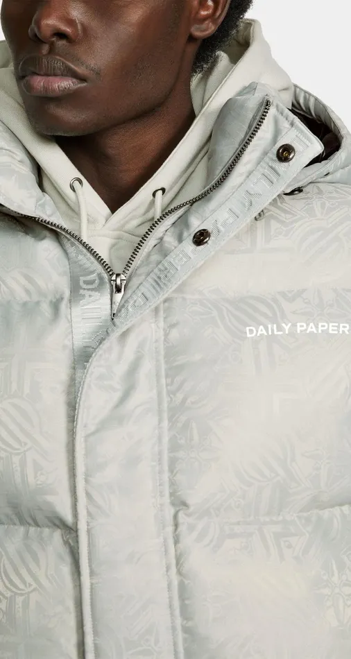 Men Metal Grey Ruzna Puffer Jacket Daily Paper Jackets Men Metal Grey Ruzna Puffer Jacket Daily Paper Jackets