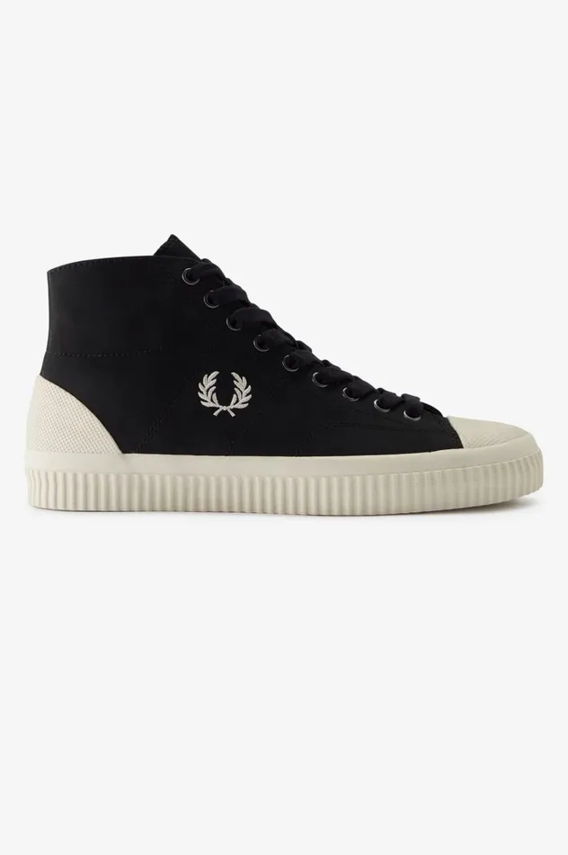 Men Mid Hughes Blackecru Fred Perry Shoes