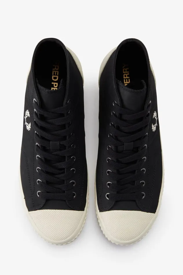 Men Mid Hughes Blackecru Fred Perry Shoes