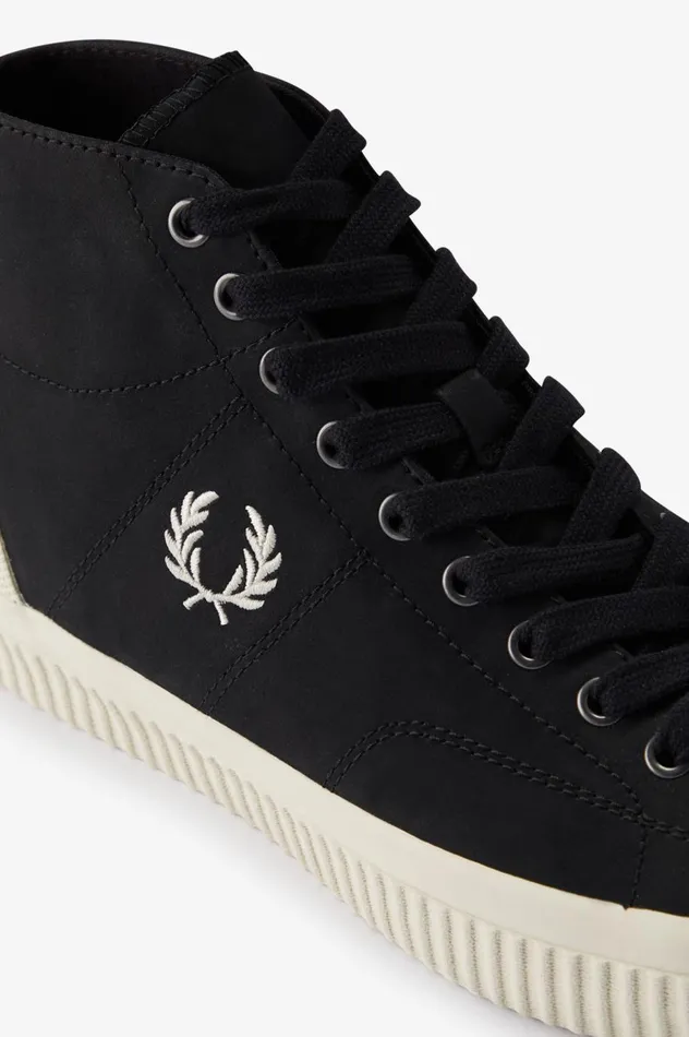 Men Mid Hughes Blackecru Fred Perry Shoes