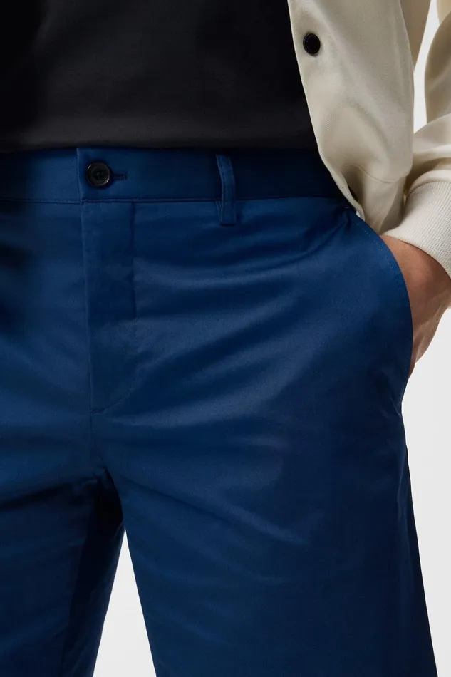 Men Nathan Super Satin Shorts Estate Blue JLindeberg Shorts Men Nathan Super Satin Shorts Estate Blue JLindeberg Shorts
