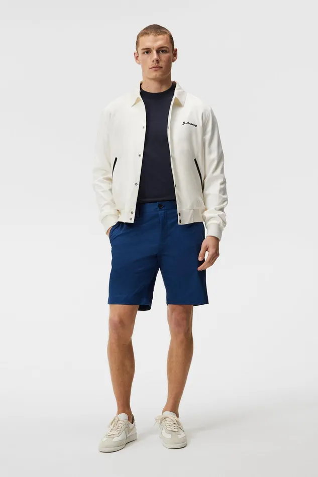 Men Nathan Super Satin Shorts Estate Blue JLindeberg Shorts Men Nathan Super Satin Shorts Estate Blue JLindeberg Shorts