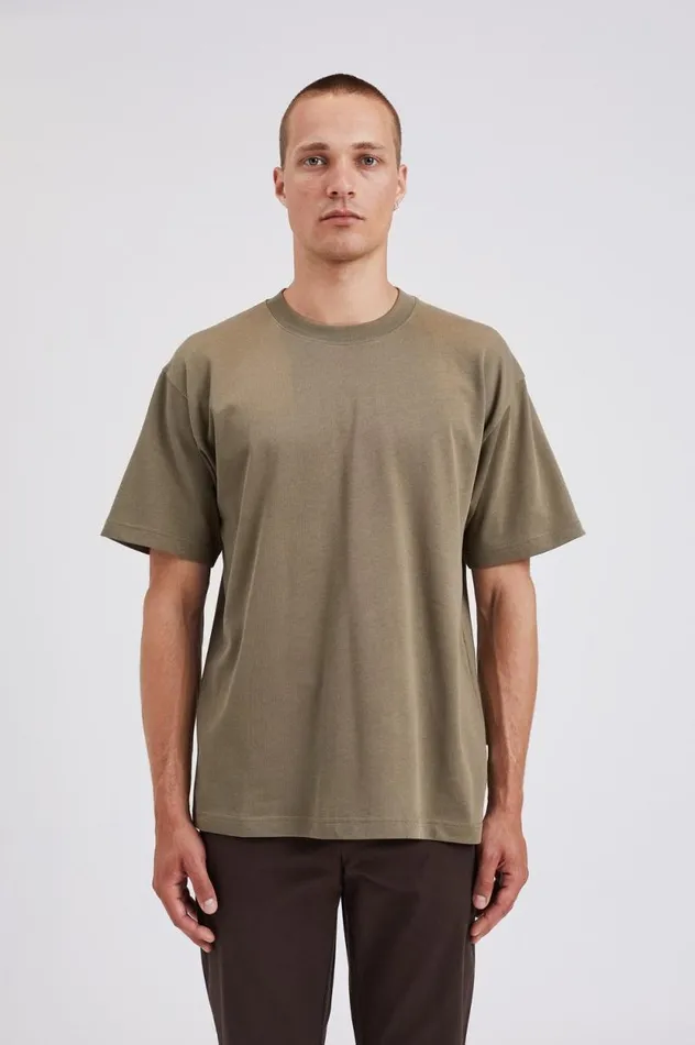 Men Norse Standard Heavy Loose Tshirt Sediment Green Norse Projects TShirts