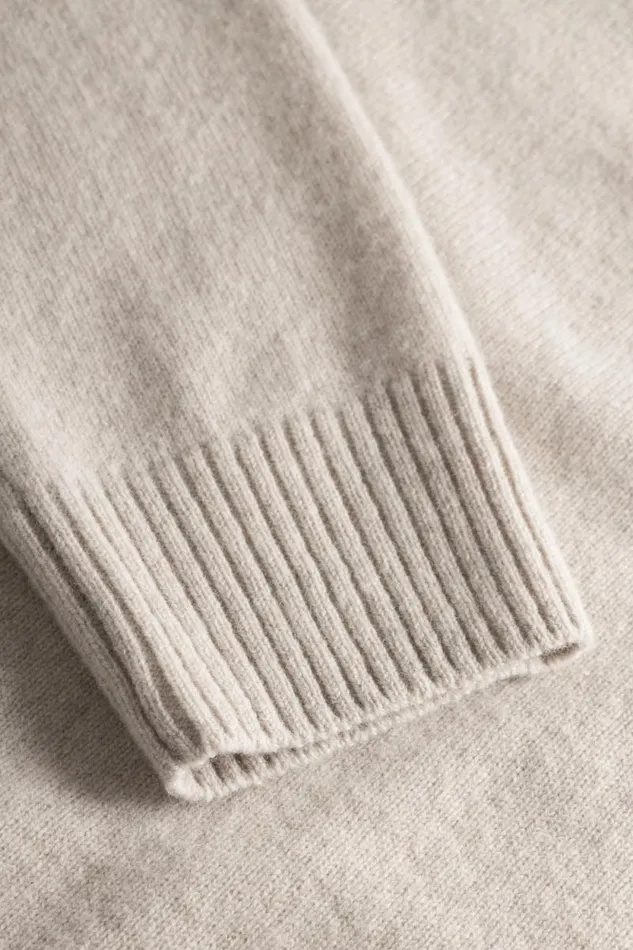 Men Norse Standard Merino Lambswool Polo Oatmeal Norse Projects Knitwear