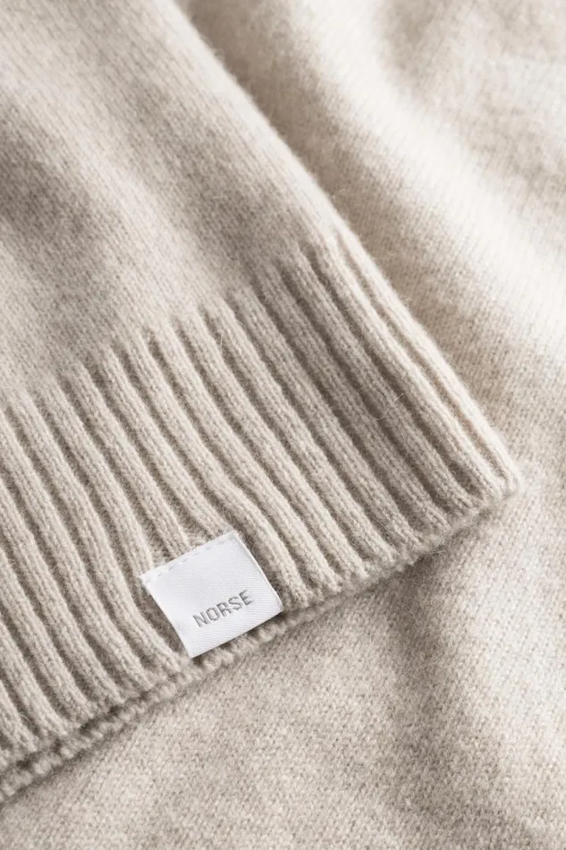 Men Norse Standard Merino Lambswool Polo Oatmeal Norse Projects Knitwear