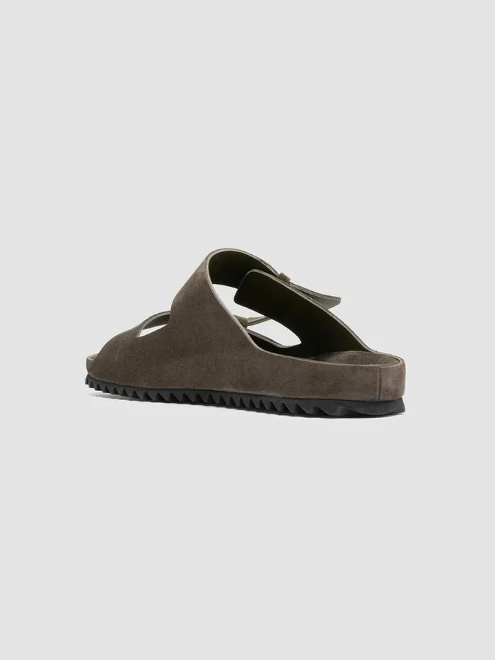 Men Officine Creative Footwear AGORA 002 Green Suede Sandals Men Officine Creative Footwear AGORA 002 Green Suede Sandals