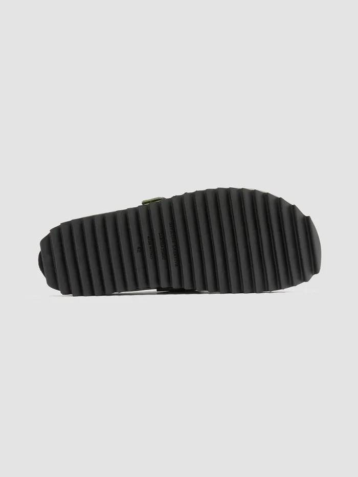 Men Officine Creative Footwear AGORA 002 Green Suede Sandals Men Officine Creative Footwear AGORA 002 Green Suede Sandals