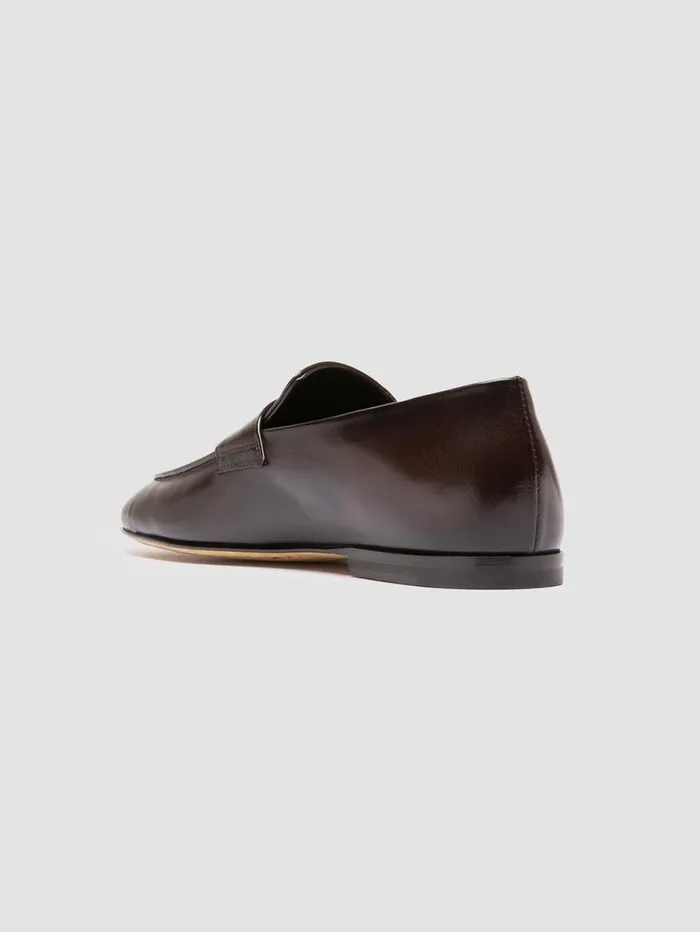Men Officine Creative Footwear AIRTO 001 Brown Leather Penny Loafers