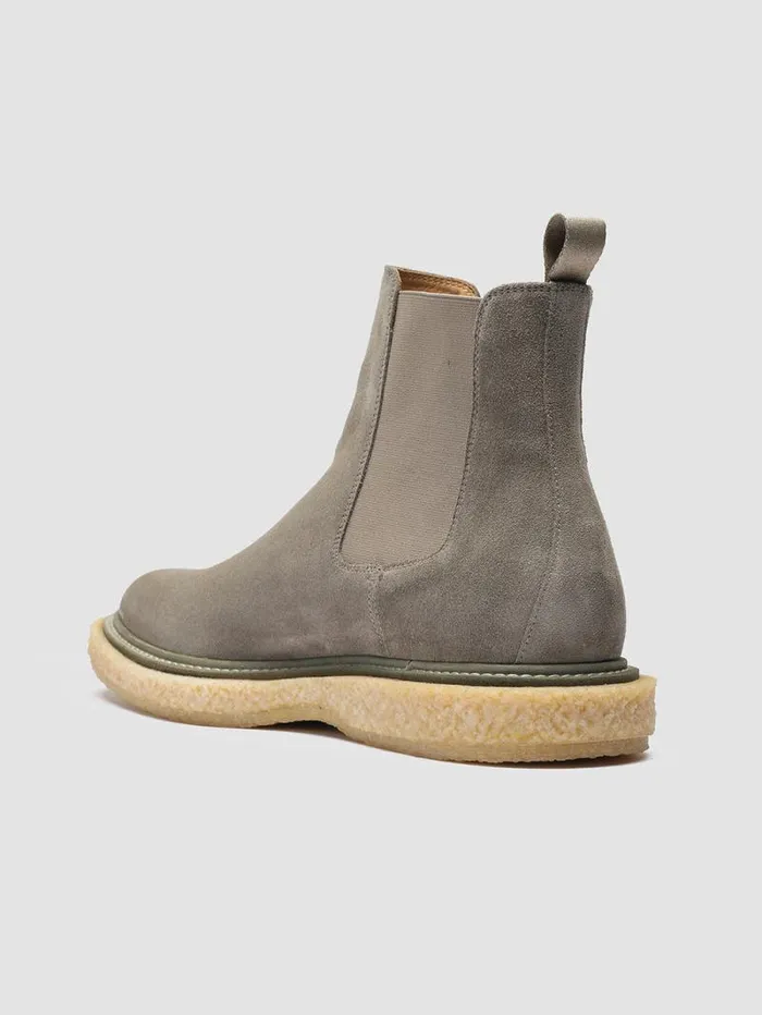 Men Officine Creative Footwear BULLET 002 Green Suede Chelsea Boots Men Officine Creative Footwear BULLET 002 Green Suede Chelsea Boots