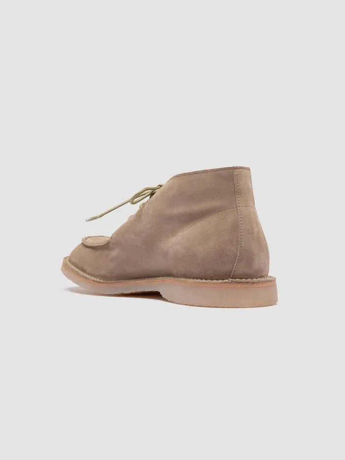 Men Officine Creative Footwear FLEXUS 004 Taupe Suede Chukka Boots Men Officine Creative Footwear FLEXUS 004 Taupe Suede Chukka Boots