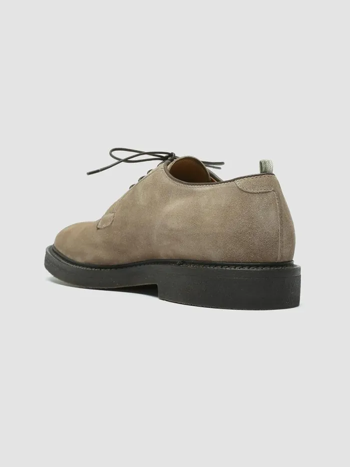 Men Officine Creative Footwear HOPKINS FLEXI 201 Taupe Suede Derby Shoes Men Officine Creative Footwear HOPKINS FLEXI 201 Taupe Suede Derby Shoes