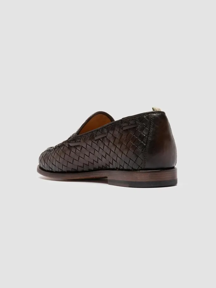 Men Officine Creative Footwear OPERA 004 Brown Leather Tassel Loafers