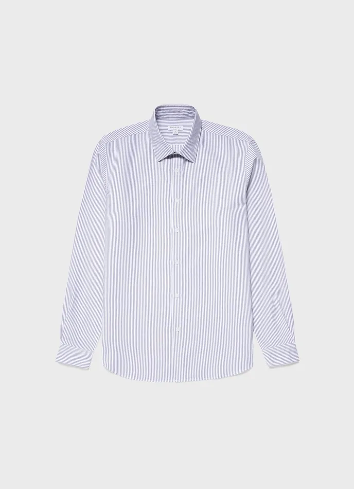 Men Oxford Shirt WhiteNavy Shirts ussunspel