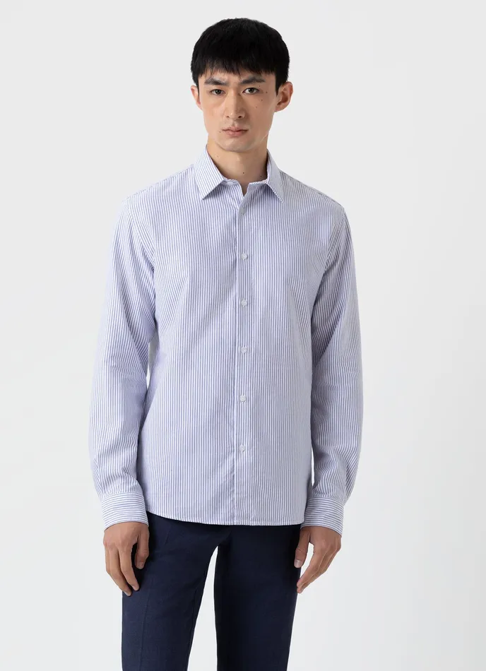 Men Oxford Shirt WhiteNavy Shirts ussunspel Men Oxford Shirt WhiteNavy Shirts ussunspel