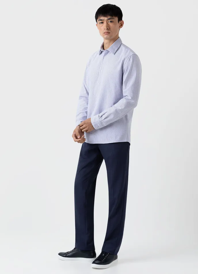 Men Oxford Shirt WhiteNavy Shirts ussunspel Men Oxford Shirt WhiteNavy Shirts ussunspel