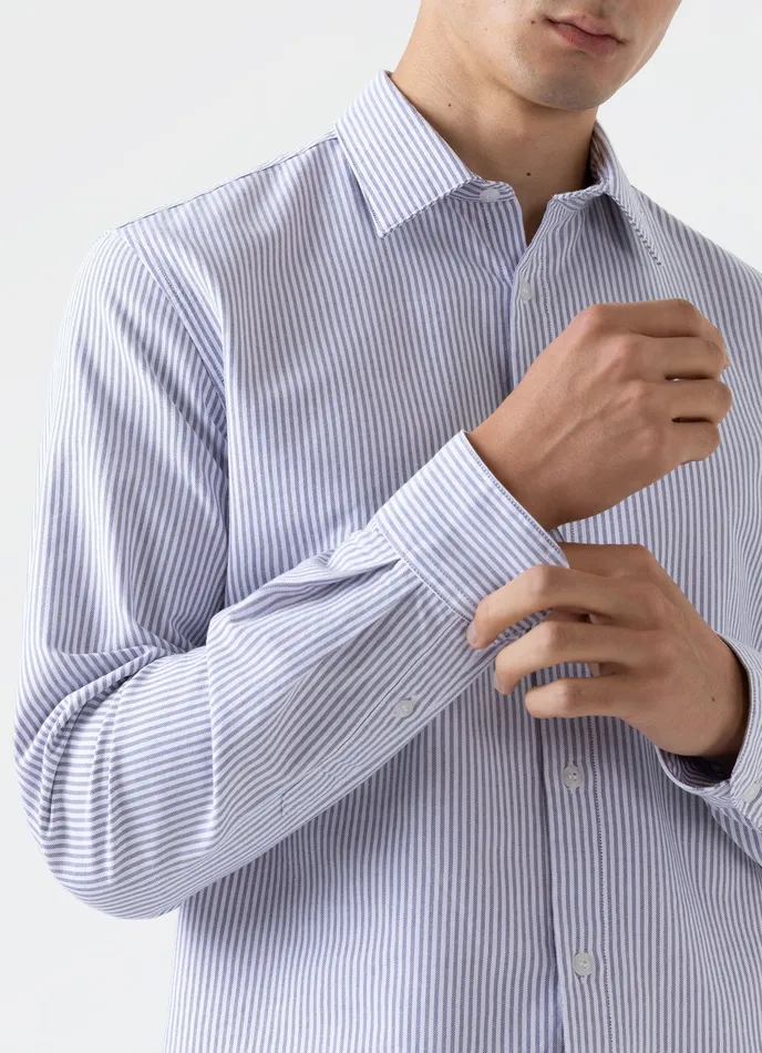 Men Oxford Shirt WhiteNavy Shirts ussunspel Men Oxford Shirt WhiteNavy Shirts ussunspel
