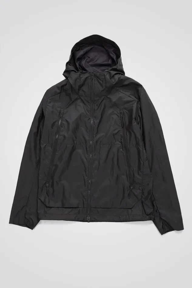 Men Pasmo Hooded Windbreaker Jacket Black Norse Projects Outerwear