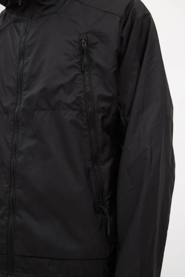 Men Pasmo Hooded Windbreaker Jacket Black Norse Projects Outerwear