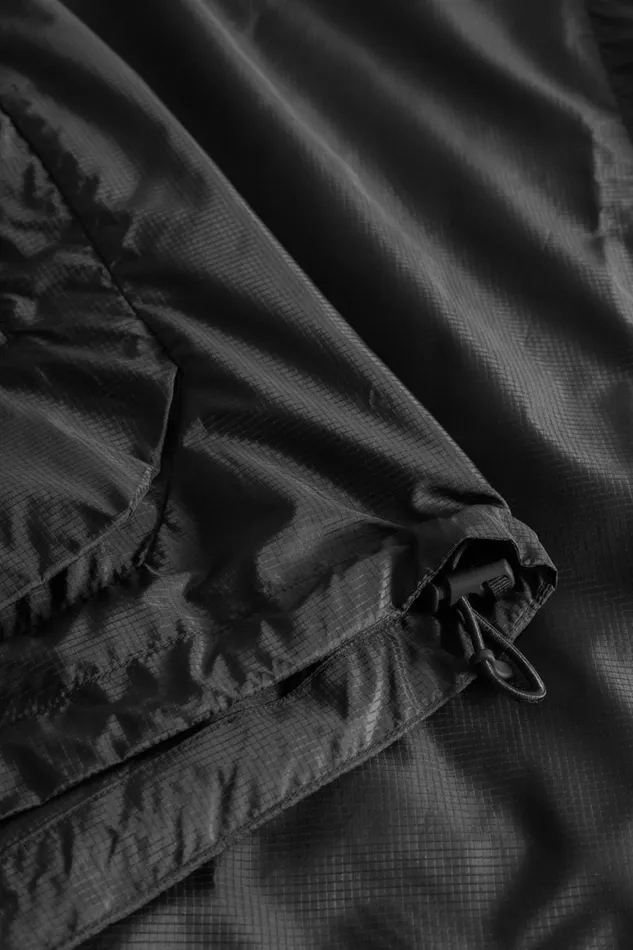 Men Pasmo Hooded Windbreaker Jacket Black Norse Projects Outerwear