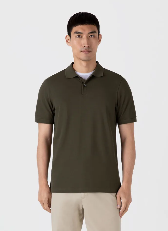Men Polo Shirts ussunspel Piqu Polo Shirt Pine Green Men Polo Shirts ussunspel Piqu Polo Shirt Pine Green
