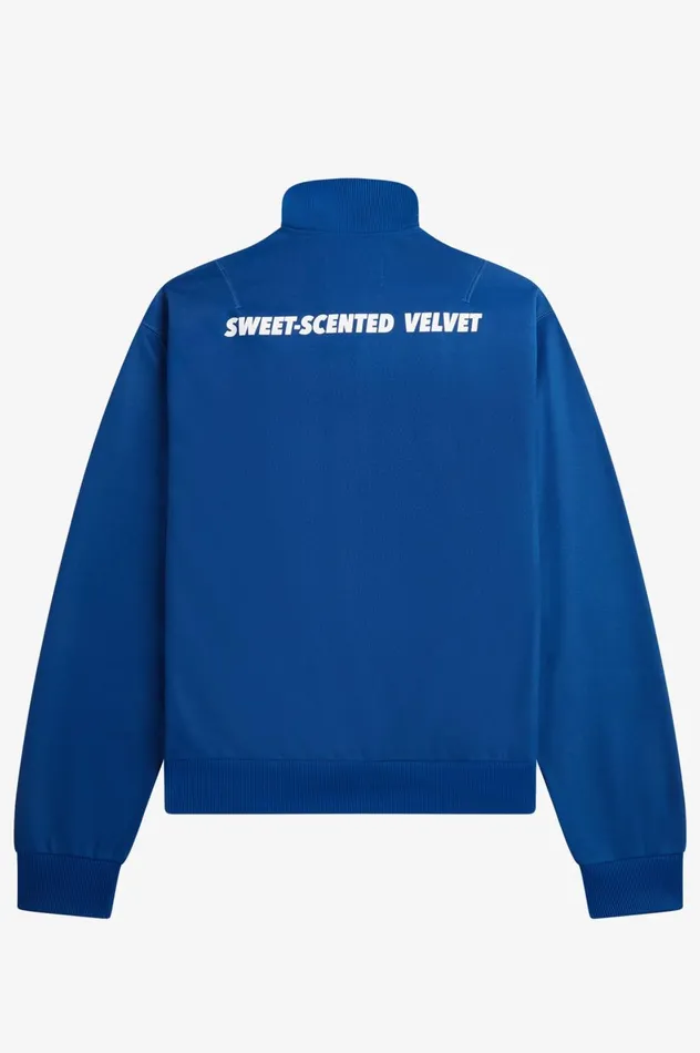 Men Raf SimonsPrinted Track Jacket Royal Blue Fred Perry Track Jackets
