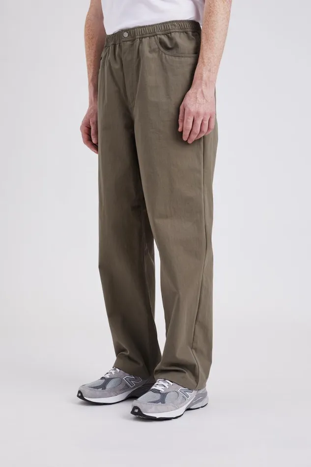 Men Ragnar Fine Broken Twill Sediment Green Norse Projects Trousers