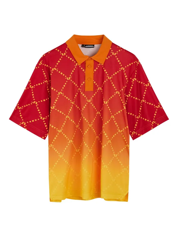 Men Sandy Polo Sunset Fade Logo JLindeberg Polo Shirts Men Sandy Polo Sunset Fade Logo JLindeberg Polo Shirts