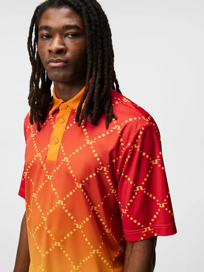 Men Sandy Polo Sunset Fade Logo JLindeberg Polo Shirts Men Sandy Polo Sunset Fade Logo JLindeberg Polo Shirts