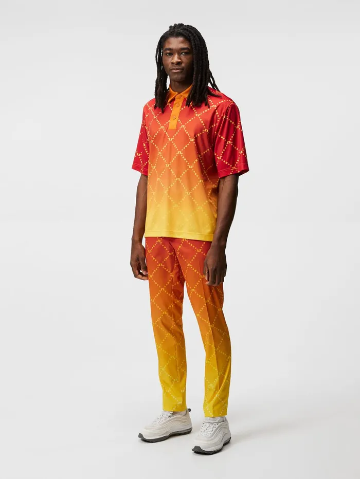 Men Sandy Polo Sunset Fade Logo JLindeberg Polo Shirts Men Sandy Polo Sunset Fade Logo JLindeberg Polo Shirts